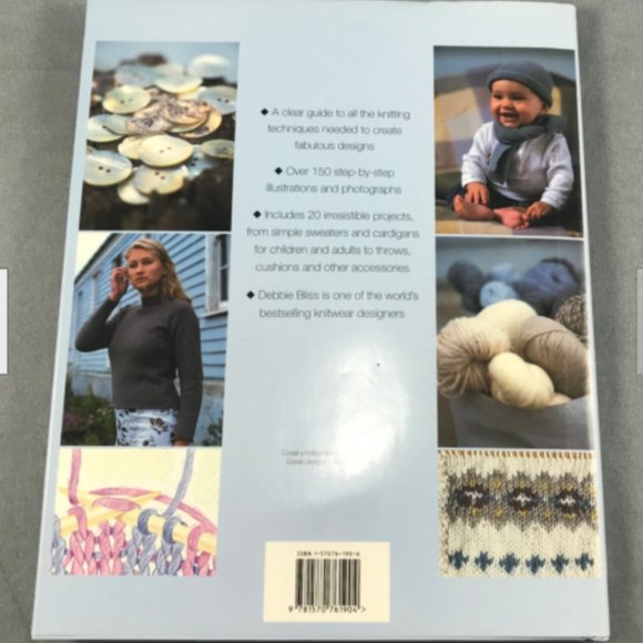 20 Patterns Projects Knitting Workbook Debbie Bliss Trafalgar Hardcover 2001 - Picture 4 of 4